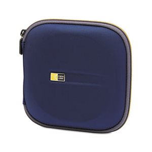 WALLET, CD / DVD, MOLDED, EVA, HOLDS 24 DISCS, BLUE