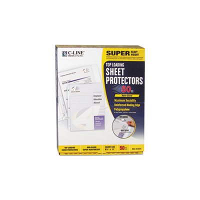 SHEET PROTECTOR, Super Heavyweight, Poly, Non-Glare, 2", 11" x 8.5", 50 / BOX