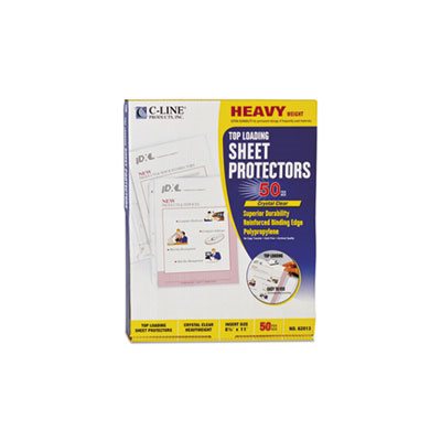 SHEET PROTECTORS, Heavyweight, Polypropylene, Clear, 2", 11" x 8.5", 50 / BOX