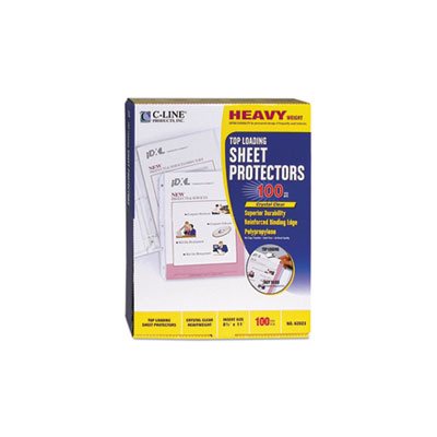 SHEET PROTECTORS, Heavyweight, Polypropylene, Clear, 2", 11" x 8.5"