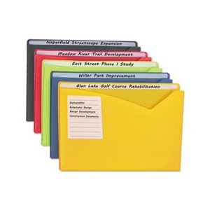 FILE FOLDERS, Write-On, Poly, 1" EXPANDABLE, Letter, Assorted Colors, 25 / BOX