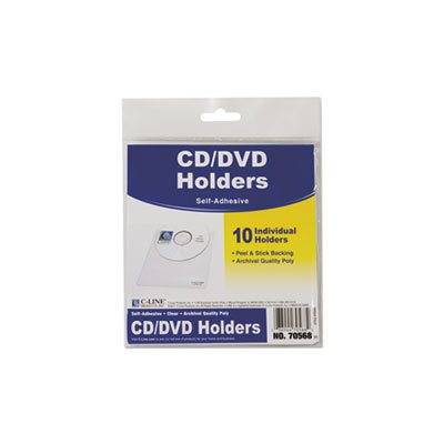 HOLDER, CD, Self-Adhesive, 5.33" x 5.66", 10 / PACK