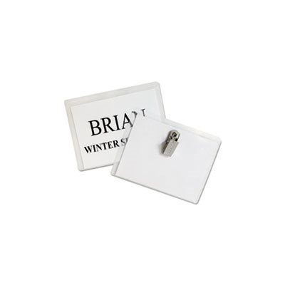 NAME BADGE KITS, Top Load, 4" x 3", Clear, 50 / Box