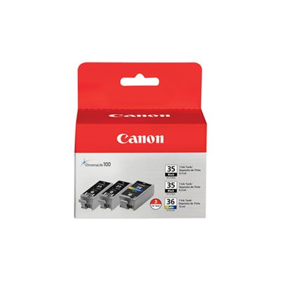 CARTRIDGE, CANON, (CLI-36) INK, BLACK / TRI-COLOR, 3 / PACK