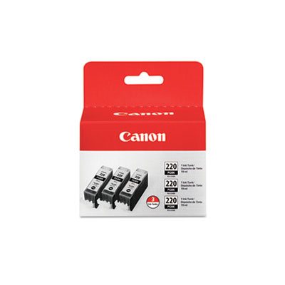 INK, CANON, (PGI-220), BLACK, 3 / PACK