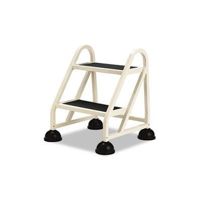 LADDER, Two-Step, Stop-Step, Aluminum, 23"h, Beige