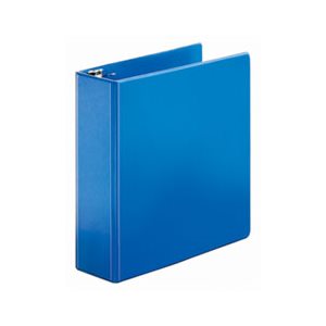 BINDER, SuperStrength, Locking, Slant-D Ring, 3" Cap, 11" x 8.5", Blue