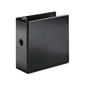 BINDER, SuperStrength, Locking, Slant-D Ring, 5" Cap, 11" x 8.5", Black