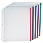 POCKET, BINDER, Expanding, Zipper, 11" x 8.5", Assorted Colors, 5 / Pack