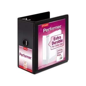 BINDER, Performer, ClearVue, Slant-D Ring, 5" Cap, 11" x 8.5", Black