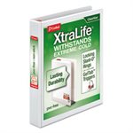 BINDER, XtraLife, ClearVue, Non-Stick, Locking, Slant-D RING, 1" Cap, 11" x 8.5", White
