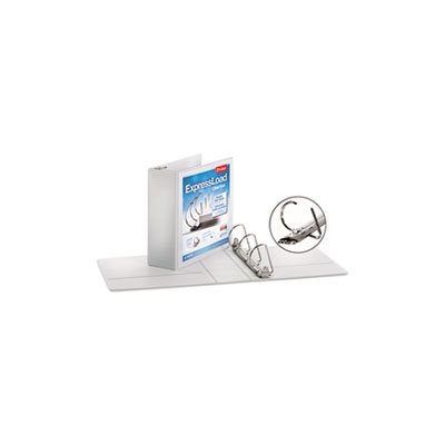 BINDER, ExpressLoad, ClearVue, Locking, SLANT-D Ring, 3" Cap, 11" x 8.5", White