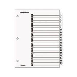 INDEX, SYSTEM, Traditional, OneStep, 31-Tab, 1-31, Letter, White, 31 / Set