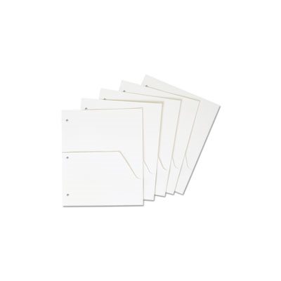 DIVIDERS, BINDER, Untabbed, Ring Binder, Double Pocket, Letter, White, 5 / Pack