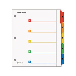 OneStep Plus Index System, 5-Tab, Multi-Color