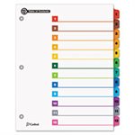 INDEX, SYSTEM, OneStep, 100% Recycled, 12-Tab, 11" x 8.5", MULTICOLOR, 1 Set