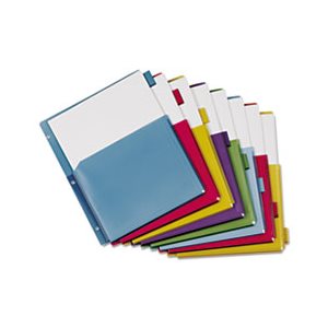 DIVIDERS, INDEX, Poly, Expanding, Pocket, 8-Tab, Letter, Multicolor