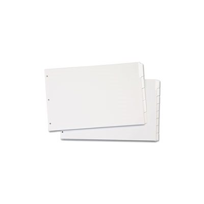 DIVIDERS, INDEX, Write 'n Erase, Tabloid, 8-Tab, White