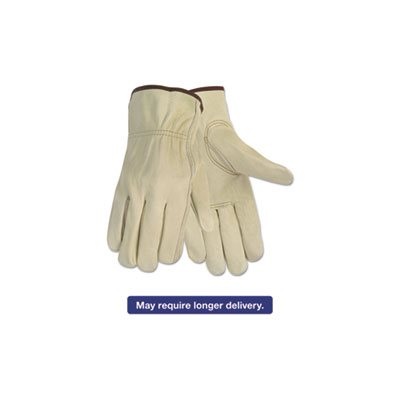 GLOVES, Economy, Leather, Driver, Medium, Beige, Pair