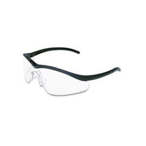 GLASSES, SAFETY, Triwear, Onyx Frame, Clear AntiFog Lens, Black Cord