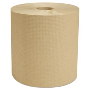 ETS PAPER TOWELS, HARDWOUND 7.875" X 800', BROWN, 6 / CARTON