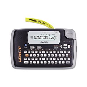 LABEL MAKER, CASIO, KL-120, 1 Line, 7.5"w x 4.5"d x 2.2"h