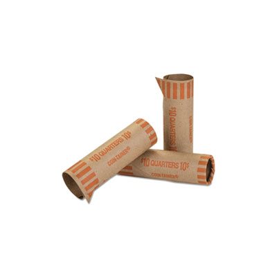 COIN WRAPPERS, Preformed, Tubular, Quarters, $10, 1000 Wrappers / Box