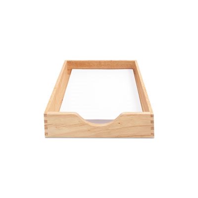 DESK TRAY, Hardwood, Letter, Stackable, OAK FINISH