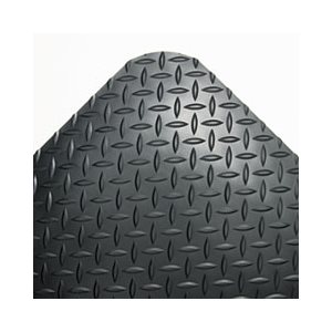 MAT, Industrial, Deck Plate, Anti-Fatigue, Vinyl, 36" x 144", Black