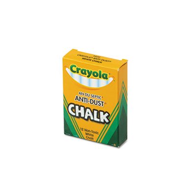 CHALK, Non-toxic, Anti-Dust, White, 12 Sticks / Box