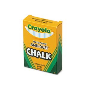 CHALK, Non-toxic, Anti-Dust, White, 12 Sticks / Box