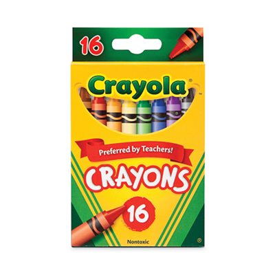 CRAYONS, CRAYOLA, Classic Colors, Peggable Retail Pack, 16 Colors