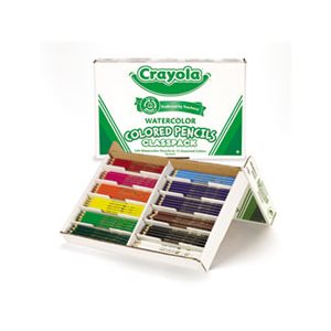 PENCIL, Watercolor, Woodbase, Classpack, 3.3 mm, 12 Assorted Colors, 240 Pencils / Box