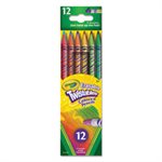 PENCILS, COLORED, Twistables, Erasable, Assorted, 12 / SET