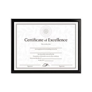 FRAME, DOCUMENT, Value U-Channel, w / Certificates, 8.5" x 11", Black