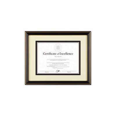 FRAME, DOCUMENT, Gold-Trimmed, Wood, 11" x 14", 8.5" x 11", Black