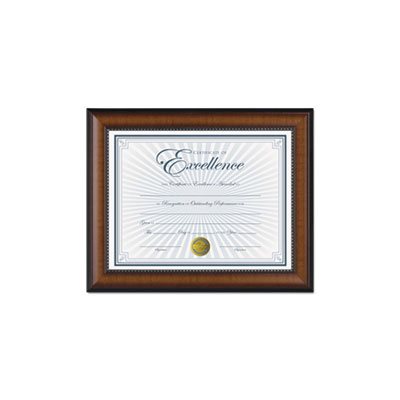 FRAME, DOCUMENT / CERTIFICATE, Prestige, 8.5" x 11", Walnut / Black, Gold Accents