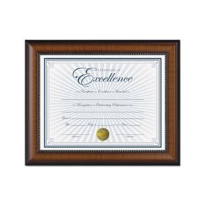 FRAME, DOCUMENT / CERTIFICATE, Prestige, 8.5" x 11", Walnut / Black, Gold Accents