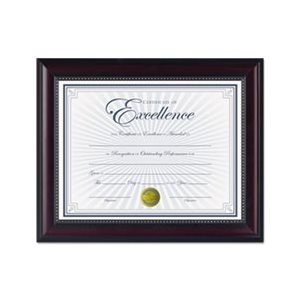 Prestige Document Frame, Rosewood / Black, Gold Accents, Certificate, 8 1 / 2 x 11