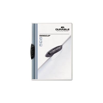 COVER, REPORT, Swingclip, Polypropylene, Letter Size, Clear / Black Clip, 25 / Box