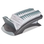 CARD FILE, TELINDEX, Desk, Address Card, Holds 500, 4.125" x 2.875" Cards, Graphite / Black