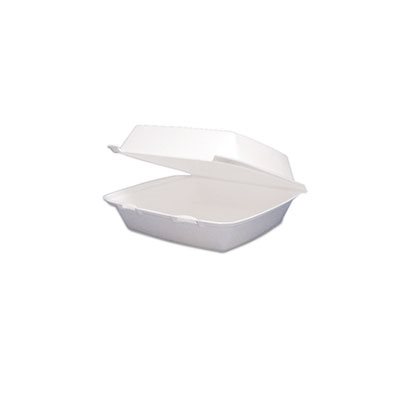 CONTAINER, FOAM, HINGED LID, 1-Comp, 8.375" x 7.825" x 3.25", 200 / Carton