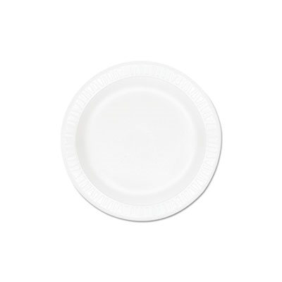 Concorde Foam Plate, 9" dia, White, 125 / Pack, 4 Packs / Carton