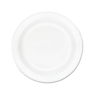 Concorde Foam Plate, 9" dia, White, 125 / Pack, 4 Packs / Carton