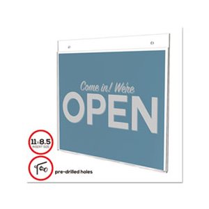 HOLDER, WALL SIGN, Classic Image, Single-Sided, Plastic, 11" x 8.5" Insert, Clear