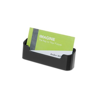 Recycled Business Card Holder, Holds 50 2 x 3 1 / 2 Cards, Black