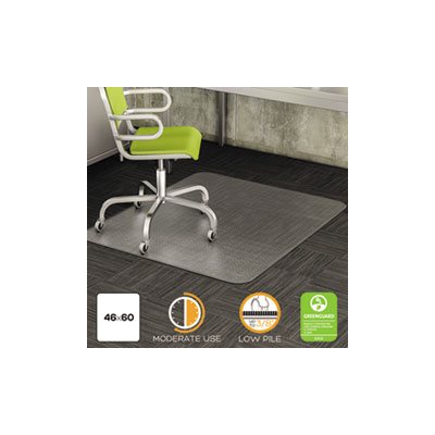 MAT, CHAIR, DuraMat, Moderate Use, for Low Pile Carpet, Beveled, 46" x 60", Clear