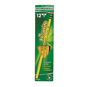 PENCIL, Tri-Write, Woodcase, HB #2, Yellow, Dozen