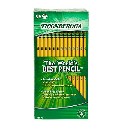 PENCIL, Woodcase, HB, #2, Yellow Barrel, 96 / Pack