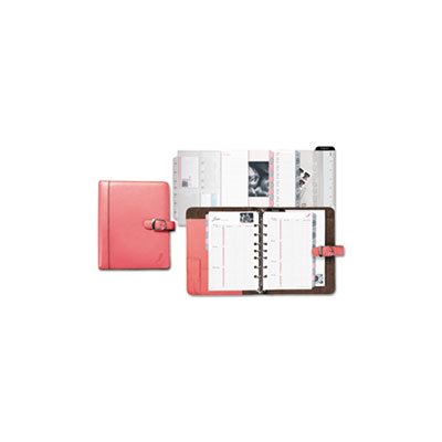 DAY-TIMER, ORGANIZER SET, Pink Ribbon, Loose-Leaf, 5.5" x 8.5", Pink Leather Cover